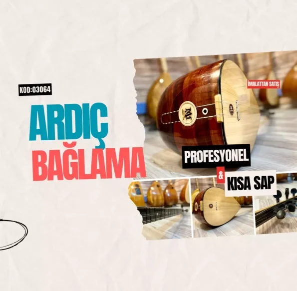 Profesyonel Ardıç Bağlama Kısa Sap