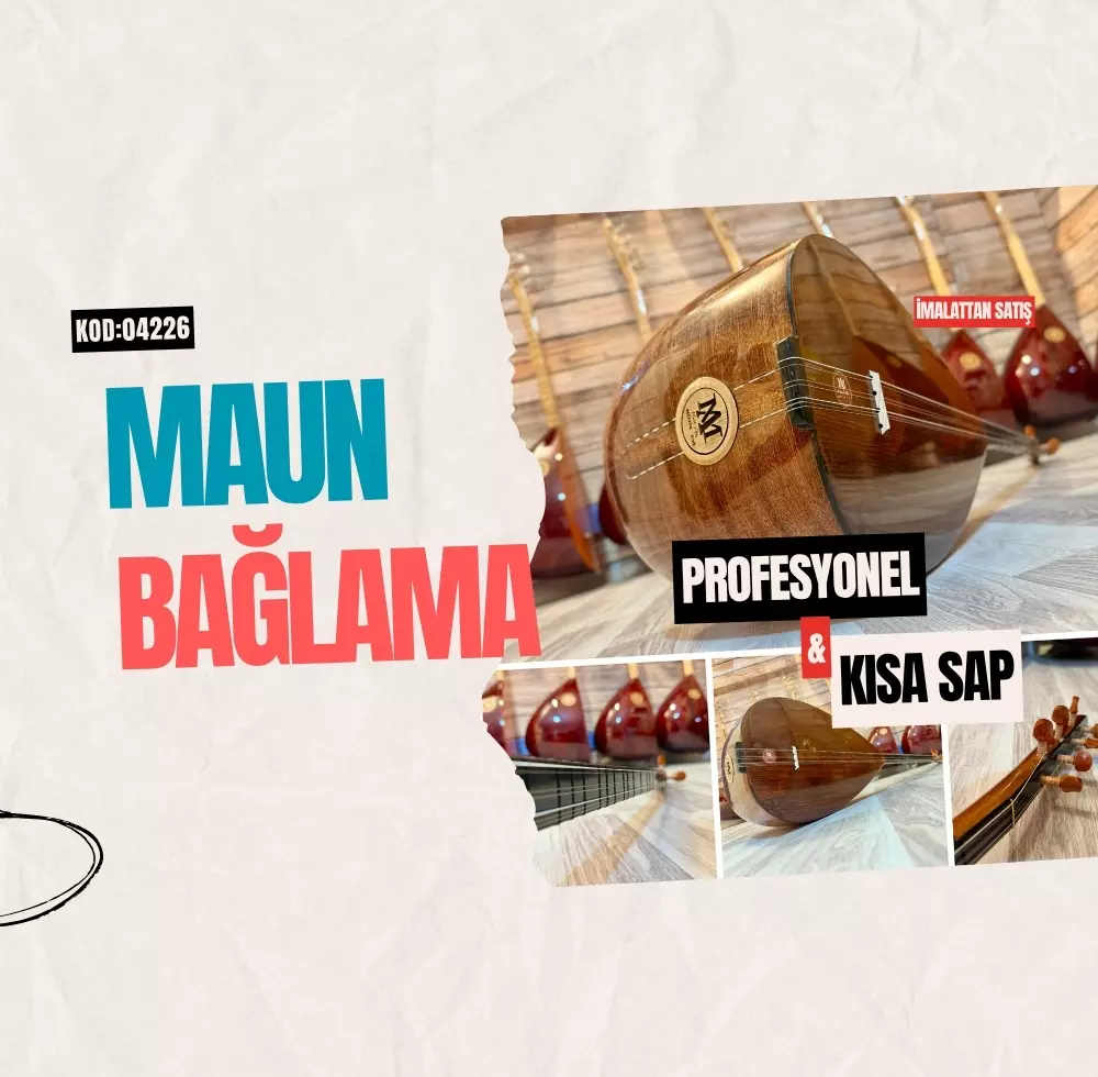 Profesyonel Maun Bağlama Kısa Sap Profesyonel Maun Bağlama Kısa Sap