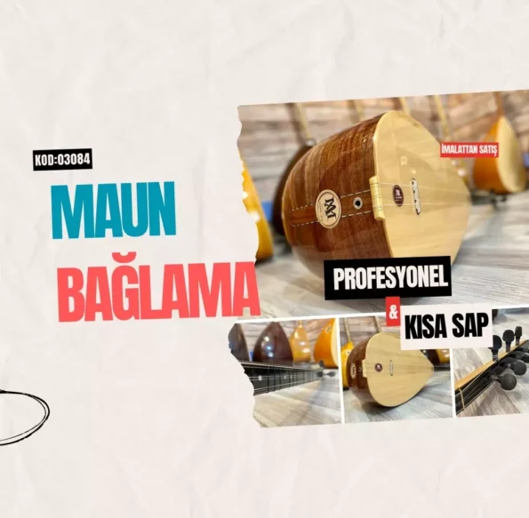 Profesyonel Maun Bağlama Kısa Sap