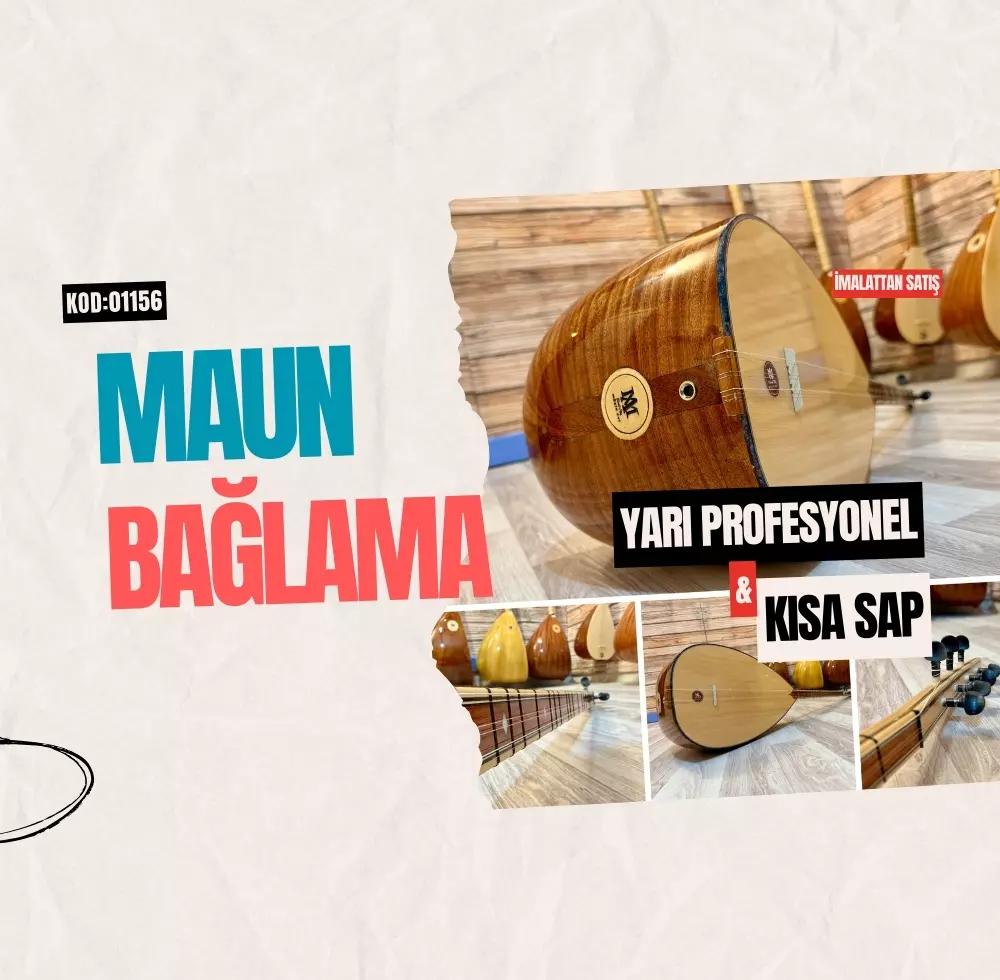 Maun Kısa Sap Bağlama Maun Kısa Sap Bağlama