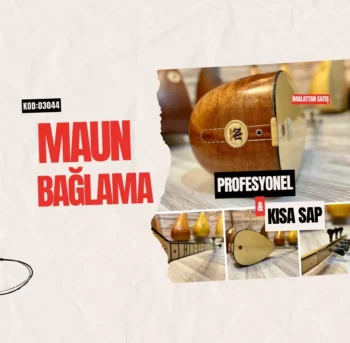 Profesyonel Bağlama Maun Kısa Sap