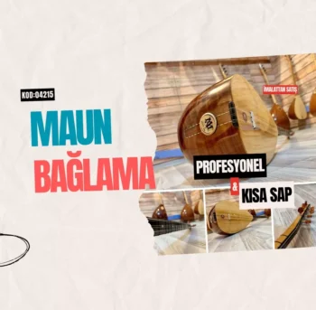 Profesyonel Bağlama Maun Kısa Sap
